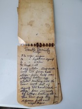 Receitas vintage manuscritas em minúsculo caderno fudge amendoim tortas quebradiças de biscoitos comprar usado  Enviando para Brazil