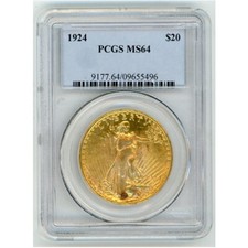 1924 $20 Saint Gaudens Gold Double Eagle MS-64 PCGS comprar usado  Enviando para Brazil