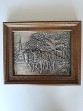 Zinnrelief bild waldarbeiter gebraucht kaufen  Großostheim
