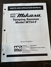 Mikasa multiquip mt54f for sale  Santa Rosa