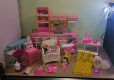 Lote enorme vintage Barbie cozinha berço quarto móveis acessórios comprar usado  Enviando para Brazil