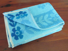 Toalha de banho vintage retrô Palm Beach algodão azul floral feita na Austrália NOVA, usado comprar usado  Enviando para Brazil
