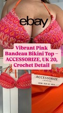 Vibrant pink bandeau for sale  LONDON