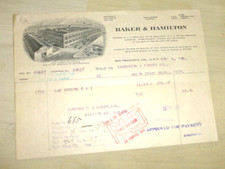Vintage invoice baker for sale  Oakland
