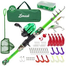 Vara de pesca infantil, conjunto de vara de pesca telescópica portátil infantil, caixa de equipamento e F... comprar usado  Enviando para Brazil