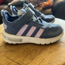 Usado, Tênis Adidas Racer TR23 unissex infantil tamanho 10 corrida atlética tripulação azul comprar usado  Enviando para Brazil