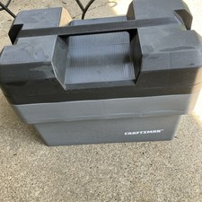 Caja de herramientas portátil de plástico Craftsman negra y gris con bandejas apilables, vintage segunda mano  Embacar hacia Mexico