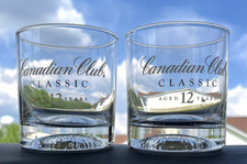 Canadian Club Whisky, 12 anos, Rocks Glass, Base Round Starburst, Conjunto de 2 comprar usado  Enviando para Brazil
