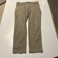 Pantalones utilitarios elásticos cómodos Kuhl 36x32 tostados revuelta para senderismo y camping para hombre segunda mano  Embacar hacia Mexico