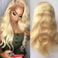 Peruca 613 Loira 13x4 Renda Frontal 180% Cabelo Humano Brasileiro Remy Body Wave Peruca, usado comprar usado  Enviando para Brazil