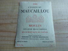 moulis chateau maucaillou d'occasion moulis chateau maucaillou d'occasion Quimperlé