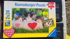 Katzen puzzle 2x24 gebraucht kaufen  Burgthann