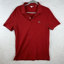 Camisa polo masculina manga curta Lacoste tamanho grande slim fit logotipo crocodilo preppy vermelha comprar usado Camisa polo masculina manga curta Lacoste tamanho grande slim fit logotipo crocodilo preppy vermelha comprar usado  Enviando para Brazil