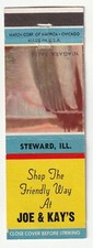 Matchbook cover joe for sale  Tiskilwa