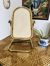 Espelho de mesa giratório tubular dourado vintage dos anos 80/espelho de vaidade boho comprar usado  Enviando para Brazil