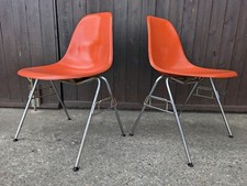 Usado, Charles Eames Fiberglas Stuhl orange 60s Vintage 60er chrom Herman Miller 1/2 comprar usado  Enviando para Brazil