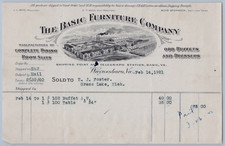 1921 Basic Furniture Co Billhead Waynesboro Virginia sala de jantar cômodas buffet comprar usado  Enviando para Brazil