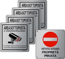 Cartello area videosorvegliata usato  Roma