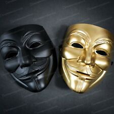 Usado, Máscara facial 2 peças V For Vendetta Anonymous Guy Fawkes máscaras de Halloween comprar usado  Enviando para Brazil
