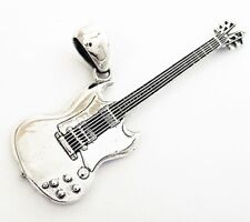PINGENTE DE PRATA ESTERLINA 925 SÓLIDO MINIATURA GUITARRA LENDÁRIA comprar usado  Enviando para Brazil