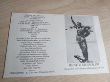 Necrologio benito mussolini usato  Faenza