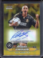 2023/24 Stadium Club Cromo UEFA Roberto Carlos Oro Refractor Automático/50 segunda mano  Embacar hacia Argentina