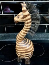 Wooden zebra ornament for sale  GOSPORT