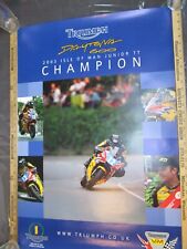 Pôster de fábrica Triumph Motorcycles Daytona 600 2003 Isle Of Man TT Winners 33x23 comprar usado  Enviando para Brazil