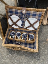 Vintage wicker picnic for sale  LONDON