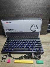 Teclado mecânico Ajazz K620T Bluetooth sem fio/com fio preto com RGB testado, usado comprar usado  Enviando para Brazil