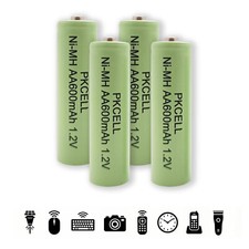 4 x AA Mignon Akku Ni-MH 1,2V 600mAh HR6 Solarleuchten, Haartrimmer, Rasierer, usado comprar usado  Enviando para Brazil