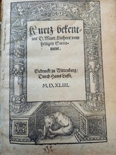 1544 kurtz bekentnis gebraucht kaufen  Stuttgart