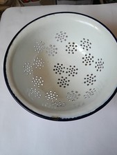 Vintage enamel colander for sale  MANCHESTER