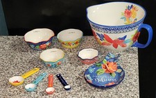 Descanso de colher "buquê de primavera" feminino Pioneer, meas. Copos e colheres. Tigela de bateria comprar usado  Enviando para Brazil