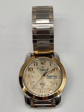 Relógio analógico masculino Timex Indiglo WR50M – tom dourado/prata, usado comprar usado  Enviando para Brazil