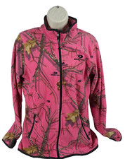 Realtree Sweter M Różowy Kamuflaż Otwór na kciuk Polar Pełny zamek błyskawiczny Outdoor Mock Neck na sprzedaż  Wysyłka do Poland