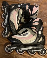 Patins femininos Bladerunner Advantage tamanho 9 preto rosa cinza com bolsa, usado comprar usado  Enviando para Brazil