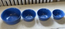 Lote 4 tigelas de mistura azuis Oxford Ware pratos de cerâmica universais vintage EUA comprar usado  Enviando para Brazil