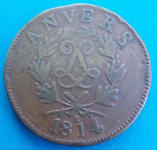 Usado, Francia, Luis XVIII, Silla De Amberes, 10 Centavos 1814 R Wolshot, Km 7.2 comprar usado  Enviando para Brazil