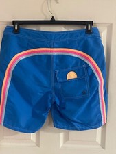 Usado, Bermuda de natação Sundek masculina 32 azul onda do oceano bermuda forrada com cordão de praia comprar usado  Enviando para Brazil
