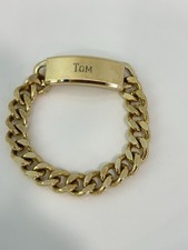 Pulseira de identificação vintage JB Champion masculina ouro galvanizado fecho oculto TOM 8”, usado comprar usado Pulseira de identificação vintage JB Champion masculina ouro galvanizado fecho oculto TOM 8”, usado comprar usado  Enviando para Brazil