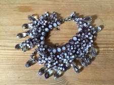 Bracciale cristalli lilla usato  Trieste