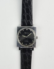 Vintage Citizens 21 Jewel Relógio Quadrado Masculino corda mostrador preto aço inoxidável comprar usado  Enviando para Brazil