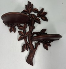 Suporte de parede antigo galho de árvore SyrocoWood prateleira dupla 11,5”T 10”W 3,5”D EUA, usado comprar usado  Enviando para Brazil