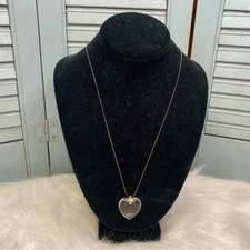 Usado, Colar colorido bronze 24" com pingente de coração de vidro acrílico transparente comprar usado  Enviando para Brazil