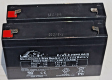 (1)...LEOCH, DJW6-8.0, BATERIA DE CHUMBO-ÁCIDO SELADA, 6.75-6.90V, 2.4AMP, USADA comprar usado  Enviando para Brazil