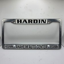 Hardin Anaheim Auto Center Hyundai quadro de placa de licença de plástico prata comprar usado  Enviando para Brazil