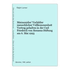 Maimonides vorbilder menschlic gebraucht kaufen  Buttenwiesen