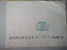 Wolseley 110 mk11 for sale  FALMOUTH