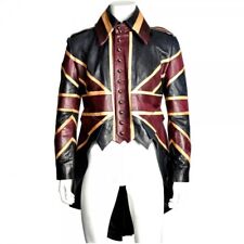 UNION JACK TRAJES CUERO GENUINO BLAZER COLA ABRIGO CHAQUETA VINTAGE COSPLAY segunda mano  Embacar hacia Argentina